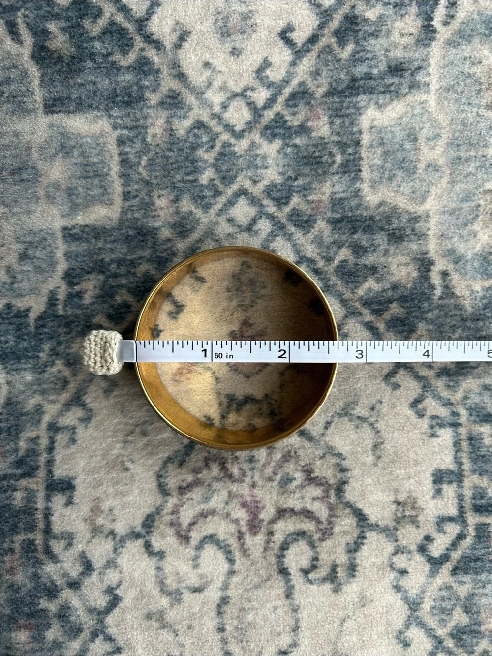 Vintage J.Crew Wide Navy Blue Enamel Cuff Gold Tone Rim Bangle Bracelet